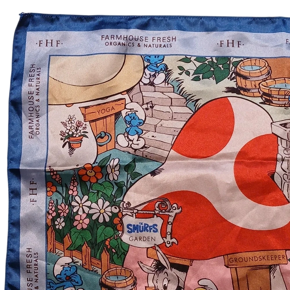 Smurfs Farmhouse Fresh Village Cartoon Scarf